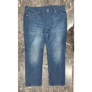 Levis 514 Jeans Mens 38x30 Blue Straight Stretch Denim Medium Wash